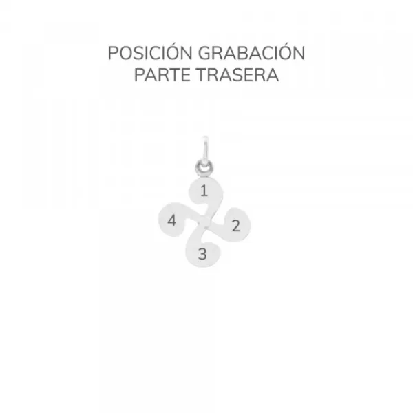 Colgante Mini Lauburu de Plata 17mm*Eguzkilore Sale
