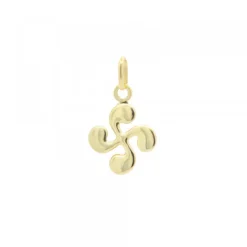 Colgante Mini Lauburu Oro 10mm*Eguzkilore Sale