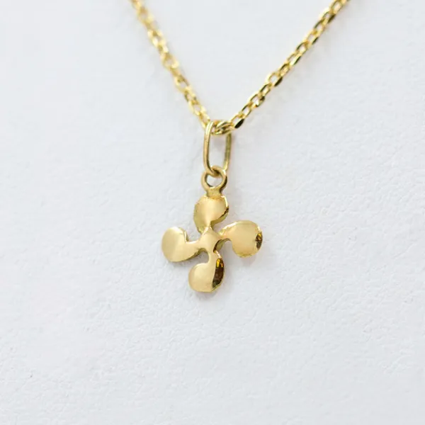 Colgante Mini Lauburu Oro 10mm*Eguzkilore Sale