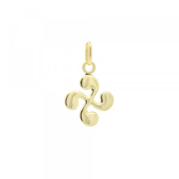 Colgante Mini Lauburu Oro 10mm*Eguzkilore Sale