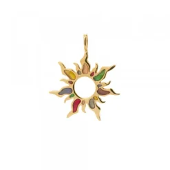 Colgante Mountain Plata Dorada Multicolor*Eguzkilore Hot