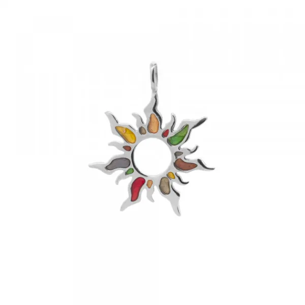Colgante Mountain Plata Multicolor*Eguzkilore New