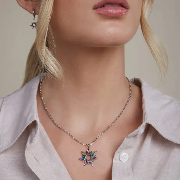 Colgante Mountain Plata Multicolor*Eguzkilore New
