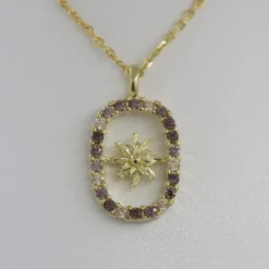 Colgante Muka Plata Dorada y Circonitas Marrones*Eguzkilore Hot