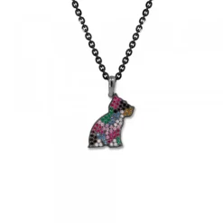 Colgante Puppy Rutenio y Circonitas Multicolor*Eguzkilore New