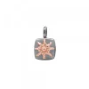 Colgante Q2 Plata Negra y Rosa*Eguzkilore Outlet