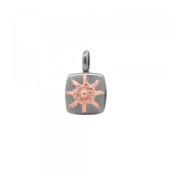 Colgante Q2 Plata Negra y Rosa*Eguzkilore Outlet