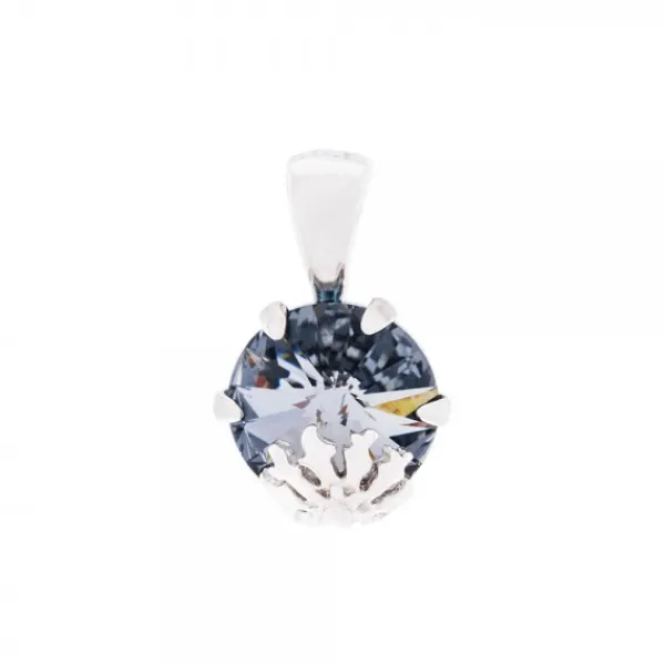 Colgante Queen 3 Plata y Cristal Cobalto*Eguzkilore New