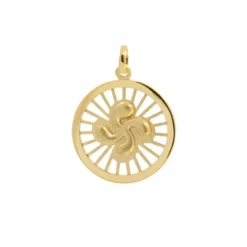 Colgante Radial Lauburu Plata Dorada 22mm Personalizable*Eguzkilore Sale