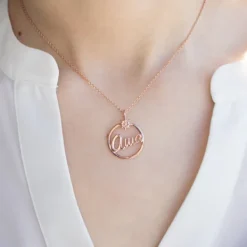 Colgante Redondo Ama de Plata Rosa*Eguzkilore New