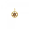 Colgante Redondo de Plata Dorada con Circonitas*Eguzkilore Outlet