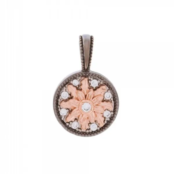 Colgante R2 Rutenio Rosa y Circonitas*Eguzkilore Clearance