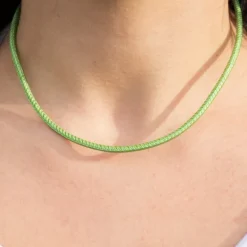 Cordón de Cuero Verde Metalizado*Eguzkilore New