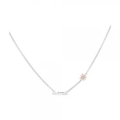 Gargantilla Ama Plata y Rosa*Eguzkilore Clearance