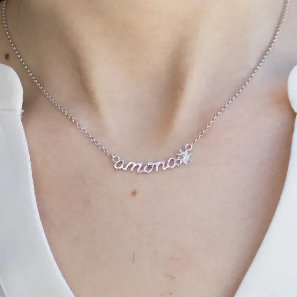 Gargantilla Amona Plata*Eguzkilore Online