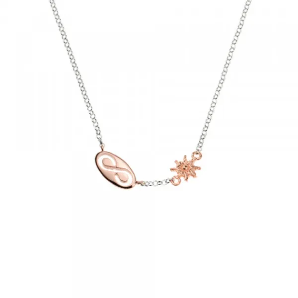 Gargantilla Chapa Infinito Calado y Plata Rosa*Eguzkilore Sale
