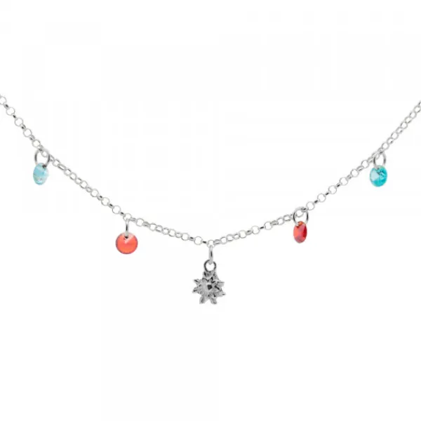 Gargantilla de Plata con Cristales Multicolor*Eguzkilore Outlet