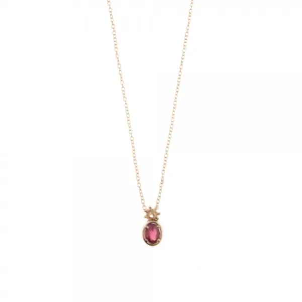 Gargantilla Enea Oro Rosa y Rubí*Eguzkilore Hot