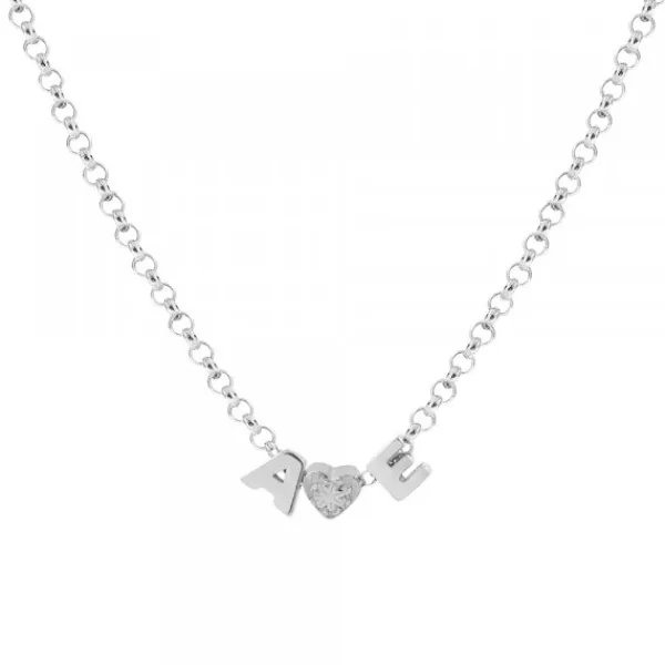 Gargantilla 2 Iniciales Plata y Motivo a Elegir*Eguzkilore Best