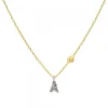 Gargantilla Inicial Oro Bicolor y Brillantes*Eguzkilore New