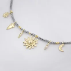 Gargantilla Izarra de Plata Dorada*Eguzkilore New