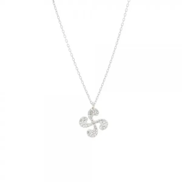 Gargantilla Lauburu Oro Blanco y Brillantes*Eguzkilore Sale