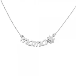 Gargantilla Mamá Oro Blanco y Diamante*Eguzkilore Sale