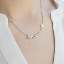 Gargantilla Mini Ama Plata y Dorado*Eguzkilore Discount