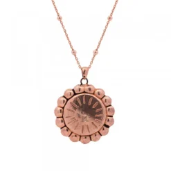 Gargantilla Plata Rosa y Cristal Champagne*Eguzkilore Clearance