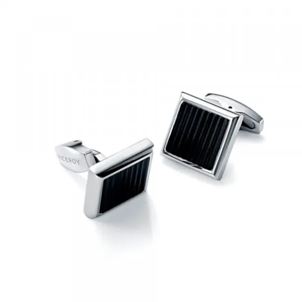 Gemelos Viceroy Cuadrados Acero Negro*Eguzkilore Discount