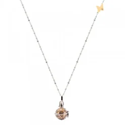 Llamador de Ángeles Notas Musicales con Bola Dorada y Mariposa Personalizable*Eguzkilore