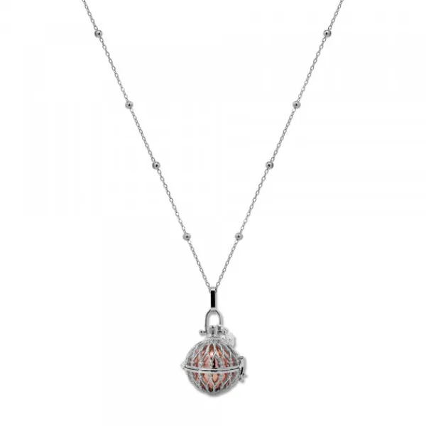 Llamador de Ángeles Rombos con Bola Dorada y Rosa Personalizable*Eguzkilore Best