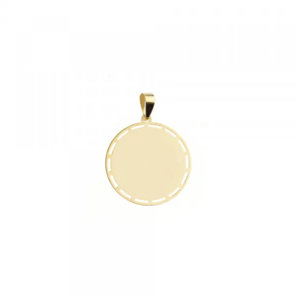 Medalla Calada Virgen Niña Oro 15mm Personalizable*Eguzkilore Hot