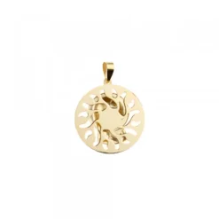 Medalla Calada Virgen Niña Oro 18mm Personalizable*Eguzkilore Discount