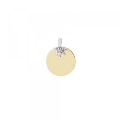 Medalla Oro y Oro Blanco 14mm*Eguzkilore New