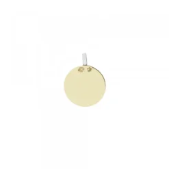 Medalla Oro y Oro Blanco 14mm*Eguzkilore New