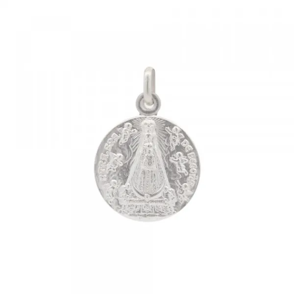 Medalla Virgen Begoña Plata Mate 17mm*Eguzkilore Sale