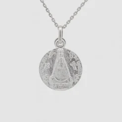 Medalla Virgen Begoña Plata Mate 17mm*Eguzkilore Sale