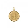 Medalla Virgen Blanca de Plata Dorada Personalizable*Eguzkilore New