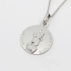Medalla Virgen Blanca Plata 20mm*Eguzkilore Clearance