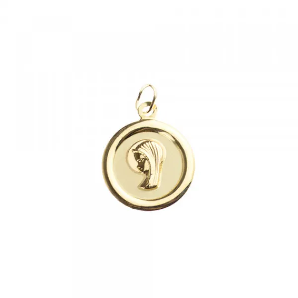 Medalla Virgen Niña Oro 15mm Personalizable*Eguzkilore Online