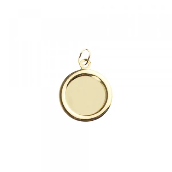 Medalla Virgen Niña Oro 15mm Personalizable*Eguzkilore Online
