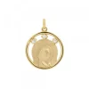 Medalla Virgen Niña Plata Dorada y Circonitas 15mm*Eguzkilore Hot