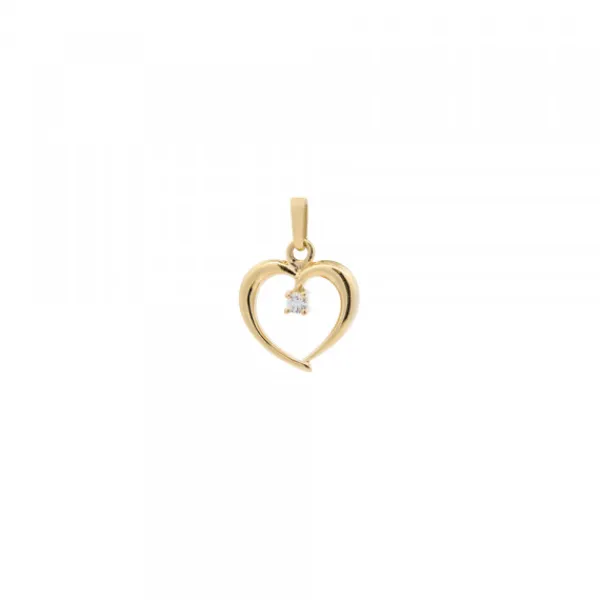 Mini Colgante Corazón Calado Oro y Brillante 9mm*Eguzkilore Discount