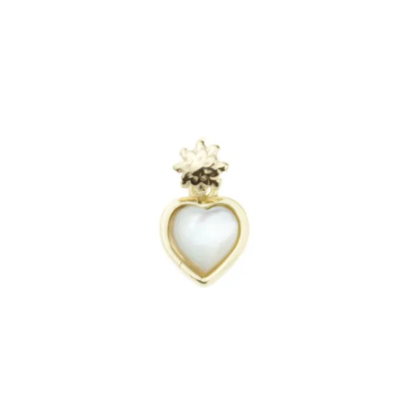 Mini Colgante Corazón y Plata Dorada*Eguzkilore Online