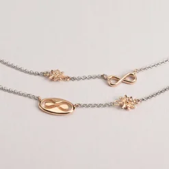 Pack Madre e Hija Gargantilla Infinito de Plata Rosa*Eguzkilore Outlet