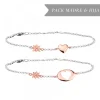 Pack Madre e Hija Pulsera Corazón de Plata Rosa*Eguzkilore