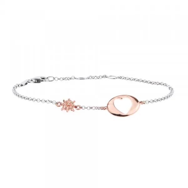 Pack Madre e Hija Pulsera Corazón de Plata Rosa*Eguzkilore