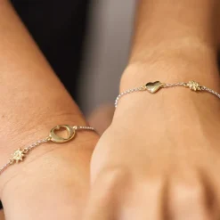 Pack Madre e Hija Pulsera Corazón Dorado*Eguzkilore New