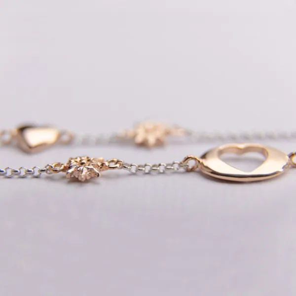 Pack Madre e Hija Pulsera Corazón Dorado*Eguzkilore New